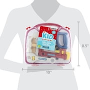 Kid Connection Tool Case Pretend Play Set, 13 Pieces