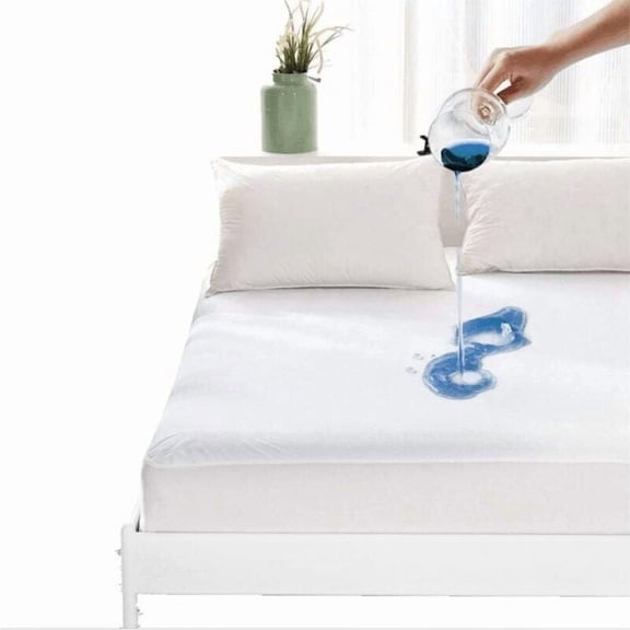 Waterproof Mattress Protector 160x200cm - Anti-Allergenic, Breathable, Dust Mite Mold Resistant