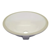 Scoop Oval Under Mount Bathroom Vanity Sink, 15-1/4" x 13-1/2" x 8", Ivory Porcelain