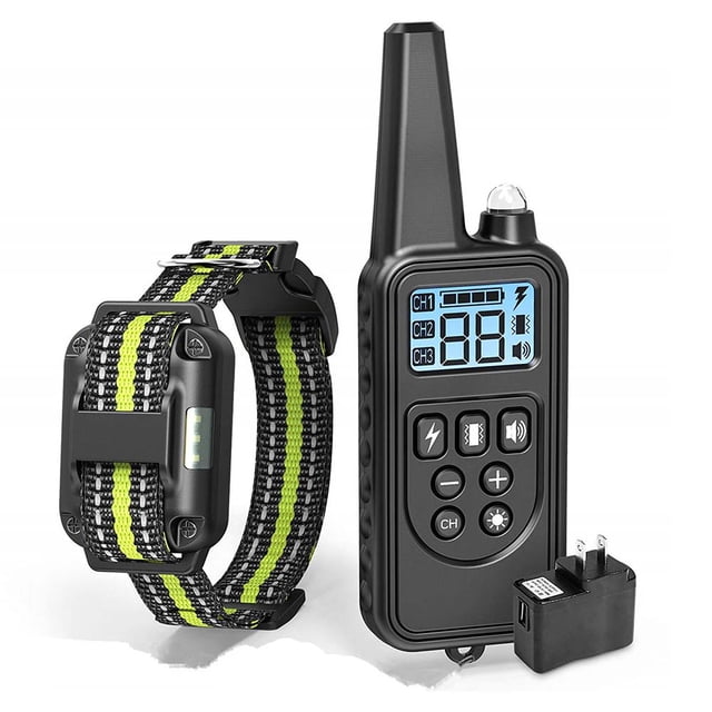 Dog Training Collar with Remote, Electronic Dog Collar with Vibration, Shock, Light and Keypad Lock Mode, Waterproof Electric Dog Collar Set for Small Medium Large Dogs