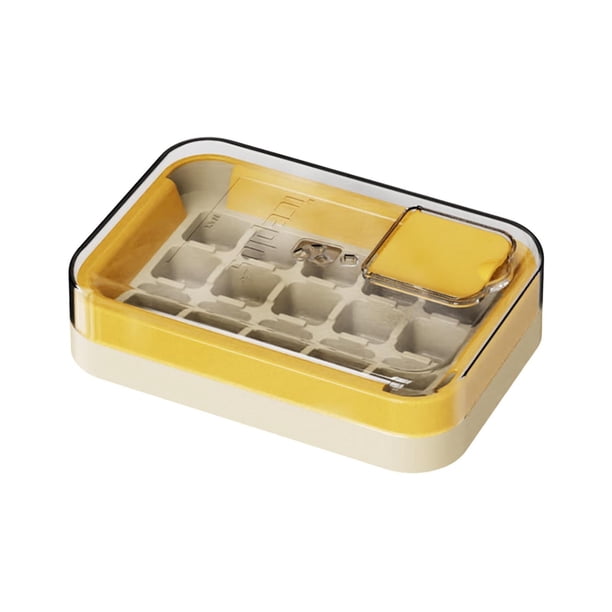 Bandeja de Hielo de Silicona con 15 Agujeros - Fácil Apertura, Tapa a Prueba de Fugas, Libre de BPA para Whisky/Cócteles