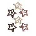 thumbnail image 1 of 6Pcs Élégantes Pinces à Cheveux Style Mat Décoratif Cadeau Multicolore Mode pour Star de Fête Décontractée, 1 of 9