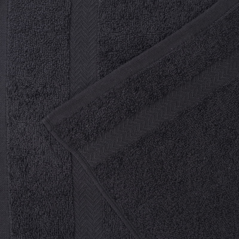 Superior Franklin 18-Piece Cotton Towel Set, Super Soft Quick Dry Fade Resistant Towels, Black