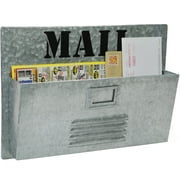 Excello Global Products Metal Mail Organizer: Vintage Distressed Mailbox, Antique Metal Wall Mounted Storage Holder (11"x15.75") - EGP-HD-0116