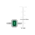 thumbnail image 3 of 7/8 Carat (Ctw) Emerald Ring in 10K White Gold with Accent Diamonds for Women, 3 of 6