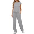 thumbnail image 2 of Conjunto de ropa GRECERELLE Lounge Set de 2 piezas para mujer Grey-M, 2 of 6