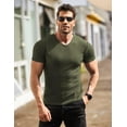 thumbnail image 3 of COOFANDY Men's Muscle T Shirts Stretch Short Sleeve V Neck Bodybuilding Workout Tee Shirts, 3 of 10
