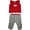 Red/Grey, variant on Mishmish - Little Girls 2 Piece Cotton Tank Capri Set - 4 Styles 11759-2 (orange)