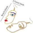 thumbnail image 2 of Boucles d'Oreilles Artistiques Uniques de Visage Abstrait, 2 of 6