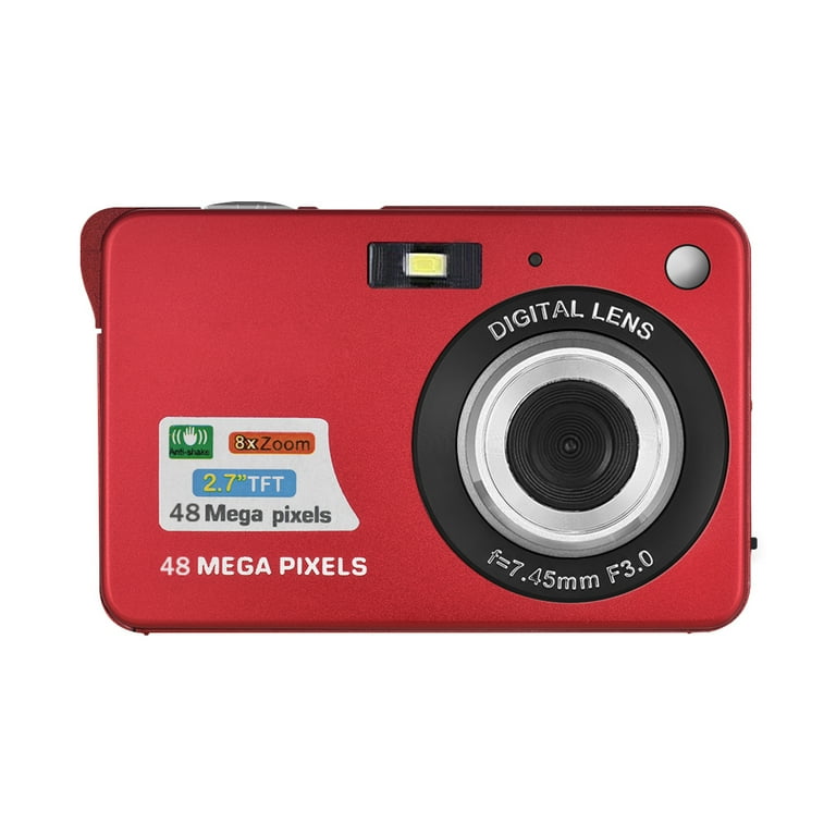 Digital Camera,Screen Smile Capture 48mp -shake 8x Battery With