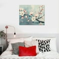 thumbnail image 5 of PRATYUS Wall Art for Living Room Plum Blossom Flower Canvas Painting Artwork Flower Canvas Prints In Grey Background 3D Textured Flower Canvas Painting for Bathroom Office Home Decor 16x12in, 5 of 6