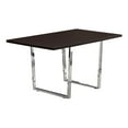 thumbnail image 4 of Newboti Furniture Dining Table, 60" Rectangular, Kitchen, Dining Room, Brown Laminate, Chrome Metal, Contemporary, Modern 65487, 4 of 10