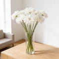thumbnail image 5 of Artificial Gerbera Daisy Flower Stem Flower Realistic Silk Flower for Home Decor Wedding Bouquet Centerpiece Vase Fillers Table Decoration Party Decor Single Stem （White）, 5 of 6