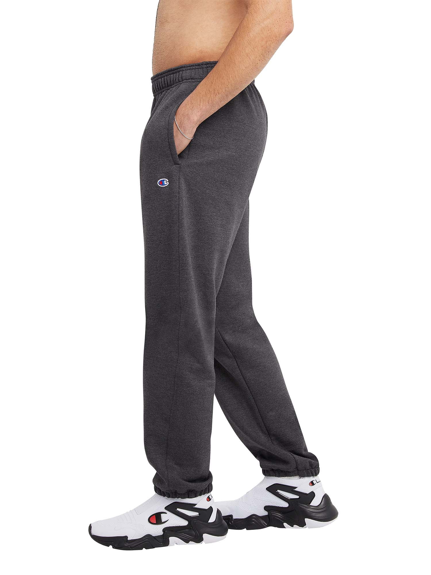 Champion Men s and Big Men s Powerblend Fleece Relaxed Bottom Pants up to Size 4XL Walmart