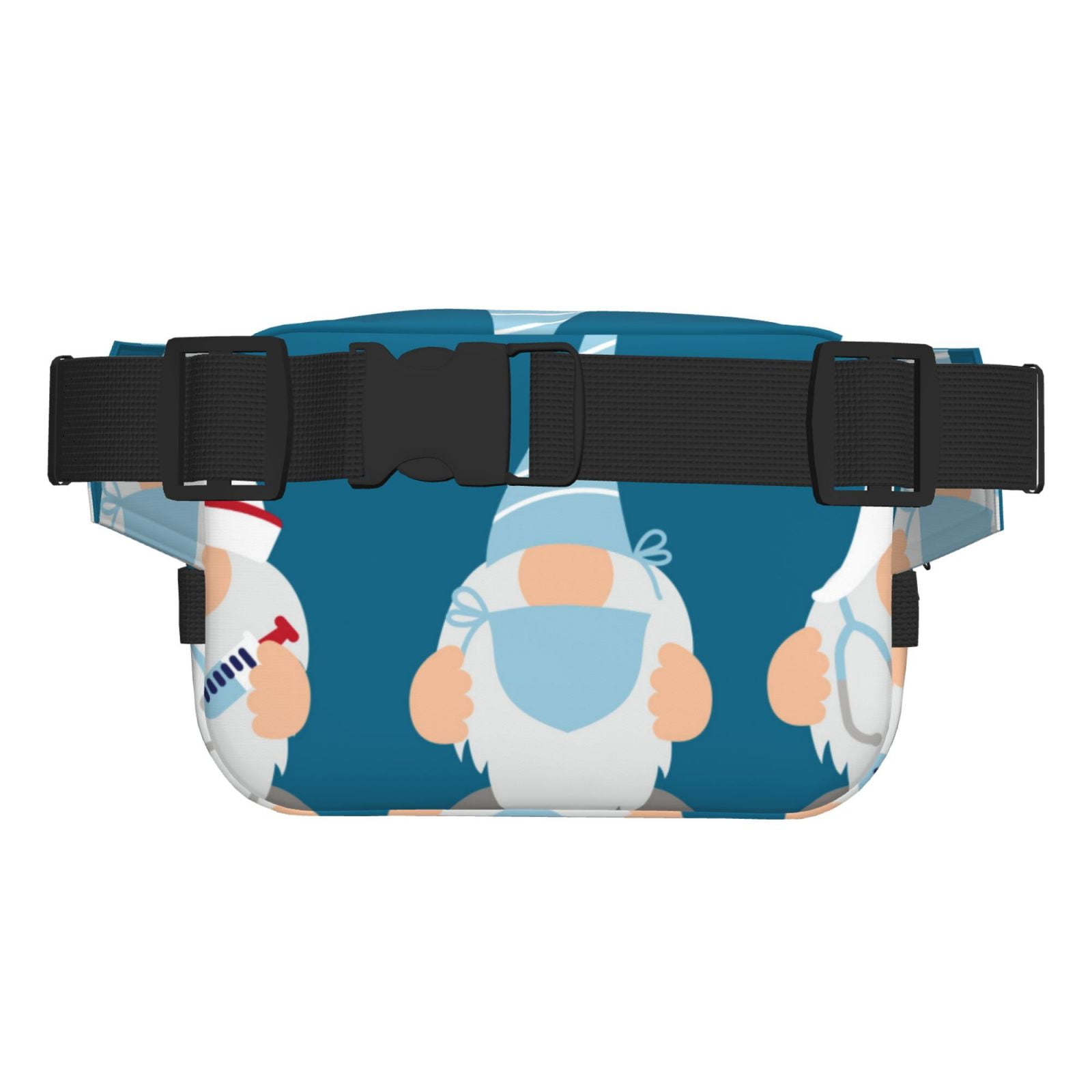 Kdxio Nurse Doctor Gnomes Crossbody Double Layer Waist Bag Belt Bag for Unisex Fanny Pack Fashion Waist Packs for Hiking Running Shopping Traveling