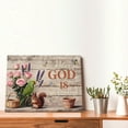 thumbnail image 5 of Christian Calming Wall Art, Relax God Is in Control Motivational Faith Canvas Frame Wall Hanging, Inspirational Religious Quote Farmhouse Style Home Decor Gift, 5 of 8