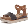 thumbnail image 6 of Josef Seibel Clea 09 Women's Leather Ankle Strap Platform Sandal In Blue Size 8.5, 6 of 6