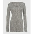 thumbnail image 4 of Placket Front Onesie in Light Grey Cozy, 4 of 5