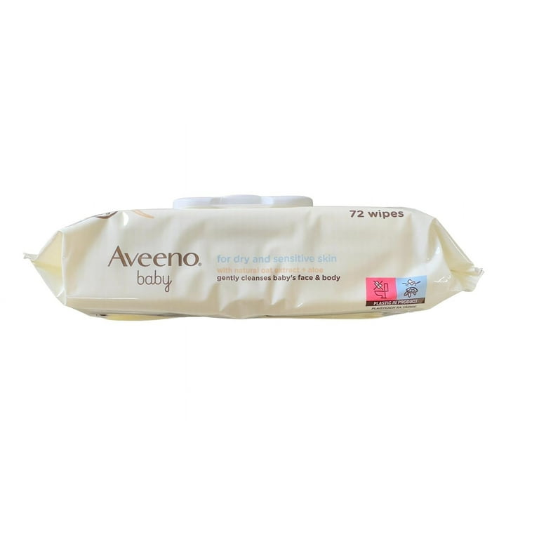AVEENO Baby Daily Care Wipes Cleanse Gently and Efficiently Baby Wipes Baby Essentials 72 Wipes Lid On Each Pack Pack of 6 432 Wipes in