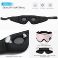 thumbnail image 3 of Auriculares para dormir, antifaz para dormir 3D, Bluetooth, inalámbrico, música, auriculares para dormir con altavoces estéreo ultrafinos perfectos, 3 of 3