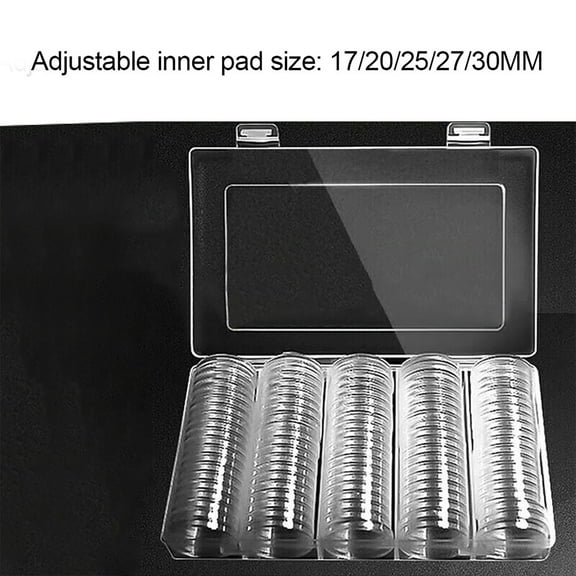 30mm Coin Capsules, with Plastic Storage Box, for Coin Collection