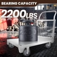 thumbnail image 3 of Warehouse Wire Mesh Hand Truck, Silver 2200lbs, Secure Foldable Cage Cart, Stable Transport Dolly with Swivel Wheels for Storage, Retail, 3 of 10
