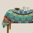 thumbnail image 6 of Mandala Tablecloth Square 60x60 Inch Vinyl Spring Small Table Cloths for Parties Waterproof Fabric Bohomian Tablecloths Decorative for Holiday Home Party Wedding Picnic, 6 of 6