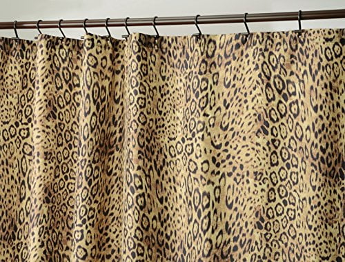 Mdesign Cheetah Print Fabric Shower Curtain 72 X 72 Brown Walmart Com Walmart Com