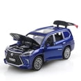thumbnail image 2 of Réplica de coche de juguete todoterreno a escala 1/36, metal fundido a presión, juguete para niño, cuatro puertas que se pueden abrir y función de retroceso.,lei blanco, 2 of 7