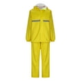 thumbnail image 4 of Oplxuo Hi-Vis Reflective Rain Suit for Women Waterproof Hoodie Jacket and Long Pants Set Outdoor Raincoat Rain Gears, 4 of 5