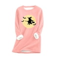thumbnail image 2 of T-shirts pour Femmes Mode Décontractée Manches Longues Col Rond Blouses & Chemises Chandails en Molleton Col Rond en Liquidation, 2 of 3