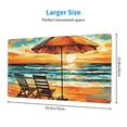 thumbnail image 2 of Salouo Beach Umbrella Sunset Print Large Mouse Pad,Extended Mat Desk Pad, 3mm Thick Mice Pad Desk Mat Big Desk Pad for Work, Game, Office, Home -16 x 29.5in, 2 of 8