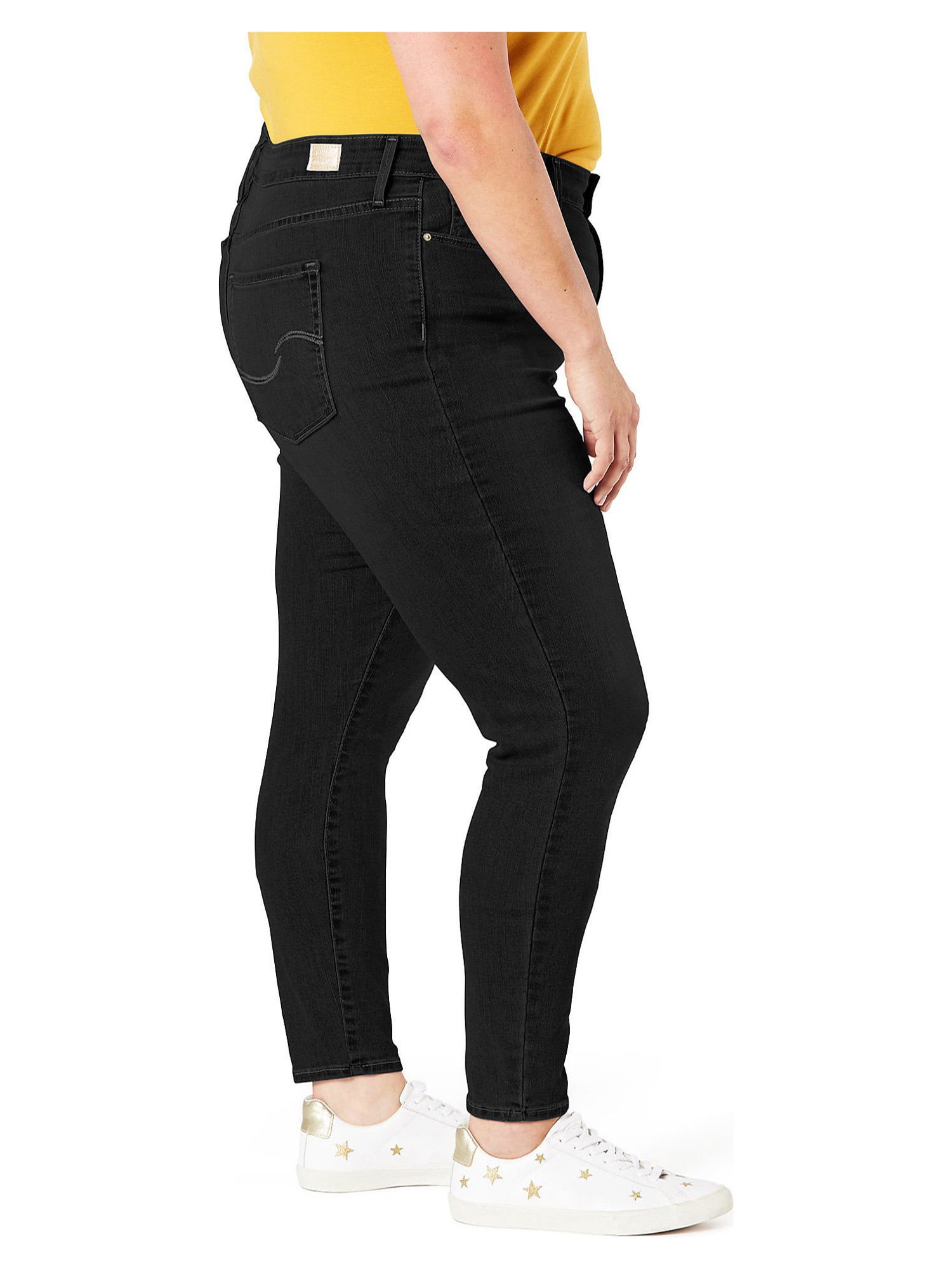 Signature by Levi Strauss Women's Mid Rise Skinny Jeans, Black photo 5