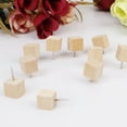 thumbnail image 4 of Milue 30 Pcs Wooden Thumbtack Quadrate for Creative Decorative Drawing Push Pins Wood, 4 of 9