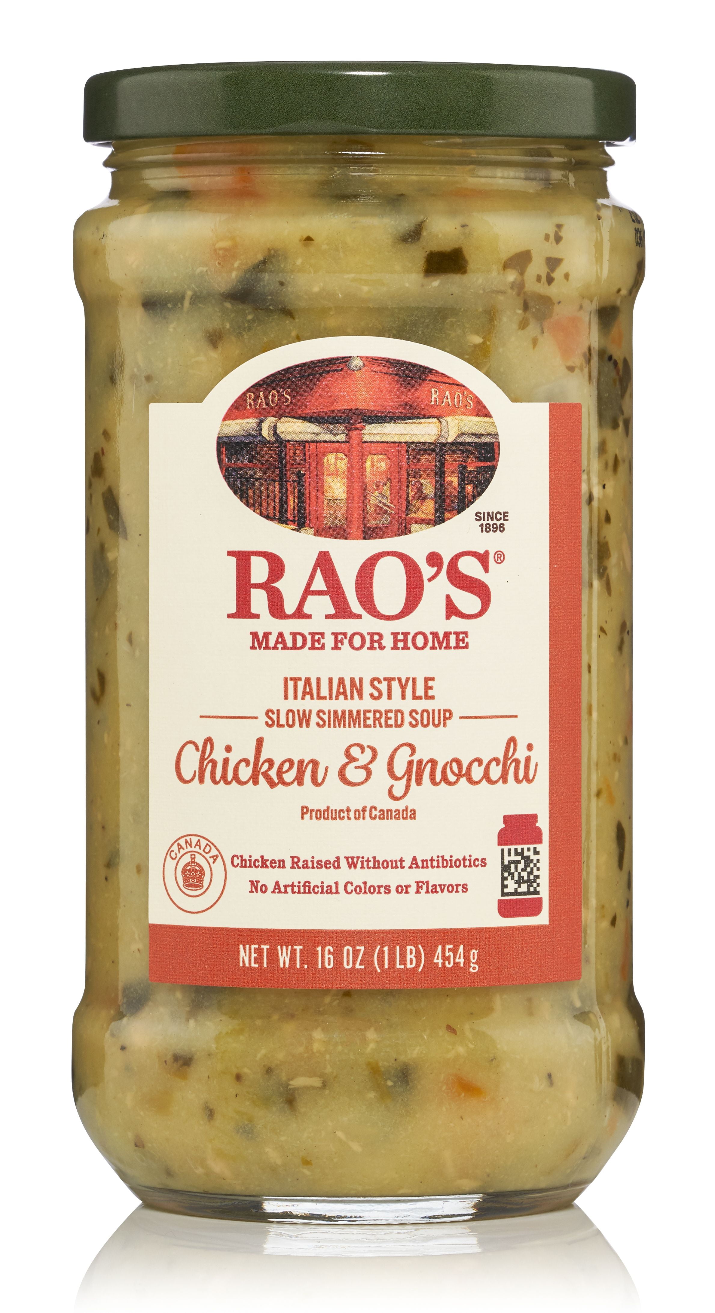 Rao's Made for Home Chicken Gnocchi Soup, 16oz,  Real Vegetables, Traditional Italian Heat and Serve Soup