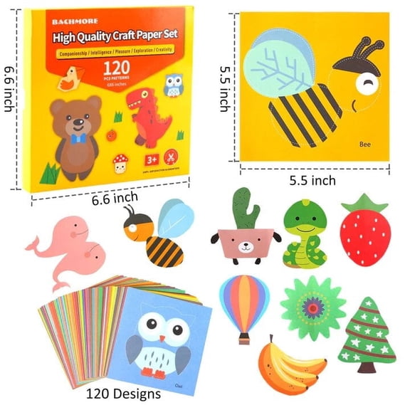 BACHMORE High Quality Craft Paper Set 120 Piece Set