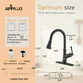 thumbnail image 6 of Zovajonia Commercial Kitchen Sink Faucet Pull Down Sprayer Matte Black with Cover Plate, 6 of 7