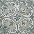 thumbnail image 2 of Laddha Home Designs 6' Gray and Blue Floral Filigree Hand Tufted Round Area Throw Rug, 2 of 7
