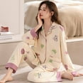 thumbnail image 3 of Pyjamas Printemps et Automne Cardigan en Coton à Manches Longues Décontracté Ample Vêtements d'Extérieur Automne et Hiver Ensemble de Vêtements de Maison, 3 of 5