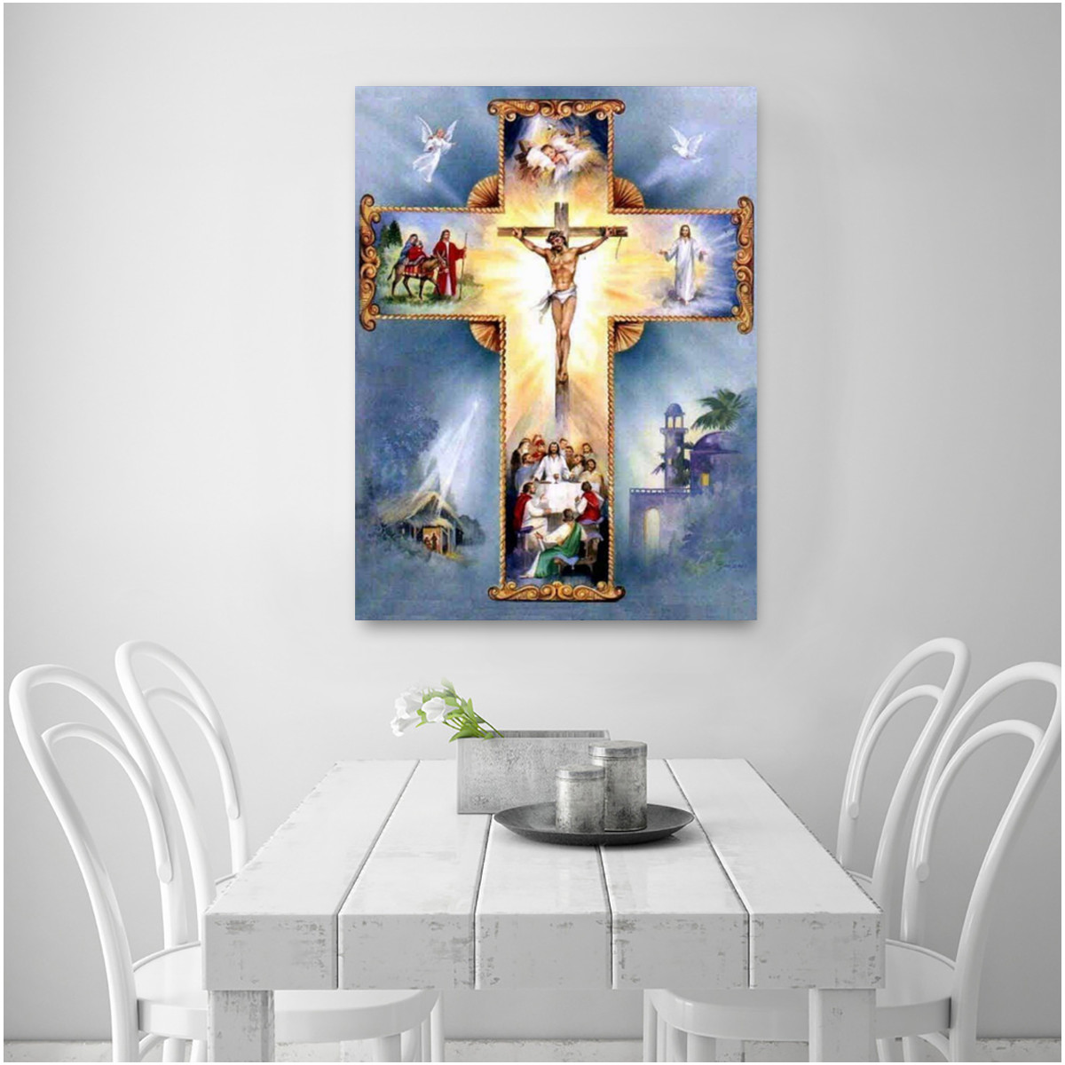 5d Diamond Painting Religious Jesus Cross Full Drill Embroidery Cross Stitch Art Wall Craft Kit Walmart Com