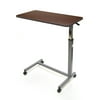 Invacare Hospital Style Overbed Table with Auto-Touch Adjustable Height and Wheels, Fits Over Beds and Bedside, 6417