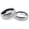 thumbnail image 1 of For Him & Her 8MM/6MM Tungsten Carbide Irish Claddagh Design Wedding Band Ring Set, 1 of 4