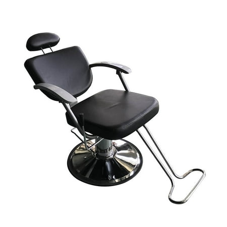 Equipment Hydraulic Styling Chairs - UBesGoo Hydraulic Reclining Barber Chair Equipment, for Shampoo Salon Hair Styling Beauty Spa, with Footrest, Height Adjustable 4