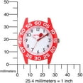 thumbnail image 5 of Boys' Red Plastic Time Teacher Watch, Black Nylon Strap, 5 of 6
