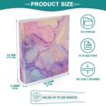 thumbnail image 4 of Haosy 2 Pack Hardcover 3 Ring Binder 1.5 Inch Ring Decorative Binder Organizer for Home School Office, Soft Pink Purple Blue Marble, 4 of 10