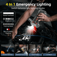 thumbnail image 4 of Panpaddle 4000A Portable Car Jump Starter, 37000mWH Power Bank with 4 Modes LED Light & Compass, Jump Box for 12V Gas/Diesel Engines, Black, 4 of 10
