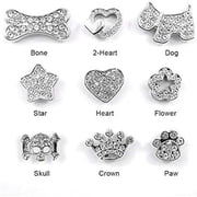 Newborn Brand Personalized Dog Collar PU Leather with Rhinestone Letters, Customized Sparkling Name Collar for Small Dogs Cats,Pink,8-10 inch,Small