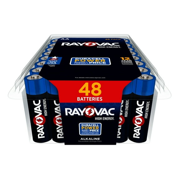 Rayovac Pro-Pack High Energy Alkaline Batteries, Size AA Batteries, 48-Pack, 815-48PPK