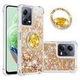 thumbnail image 1 of Funda para Xiaomi Redmi Note 12 5G con Brillo Líquido Flotante, Purpurina, Parachoques y Anillo Giratorio Soporte, 1 of 5