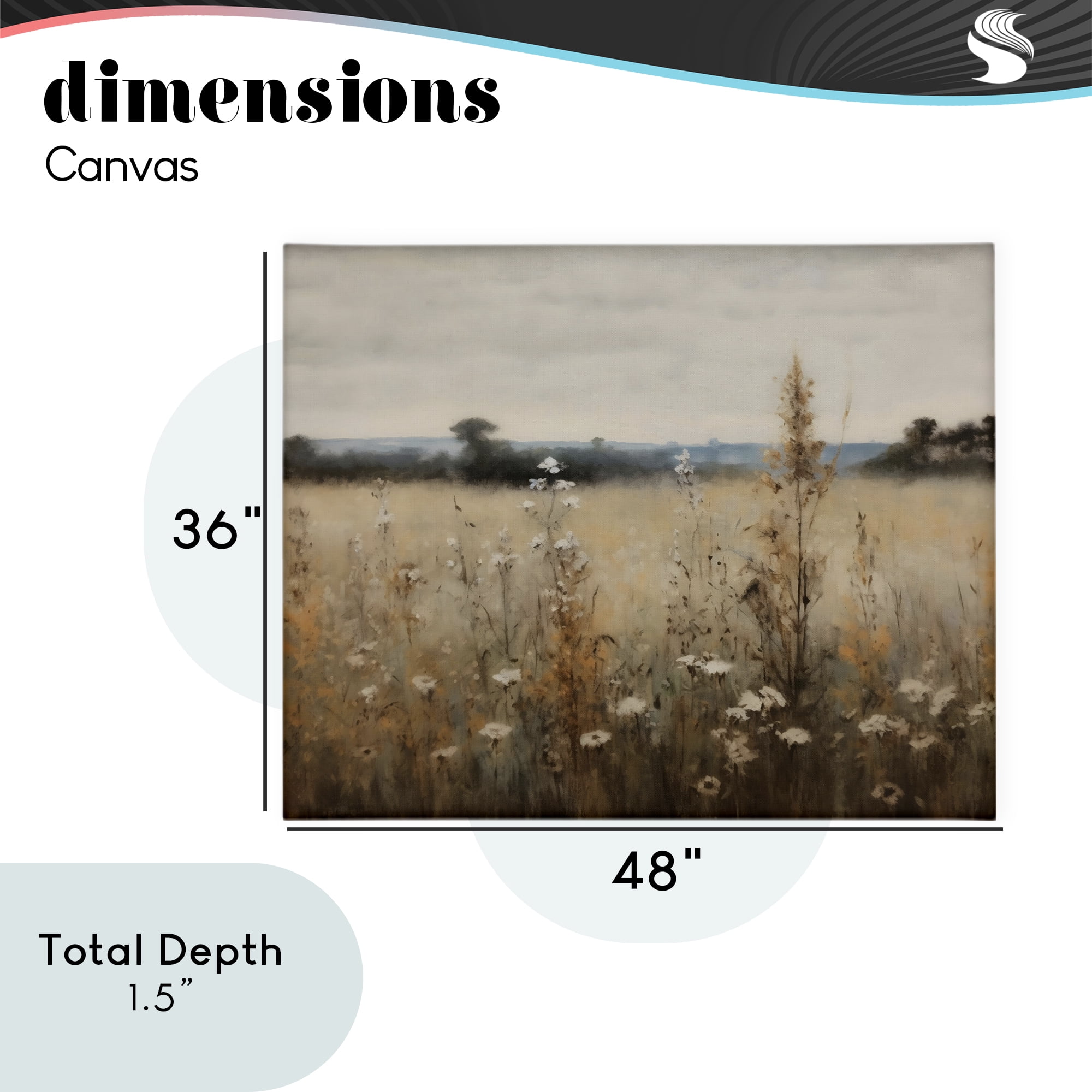 Stupell Industries Country Wildflowers in Misty Meadow Canvas Wall Art, design by Creative Studio